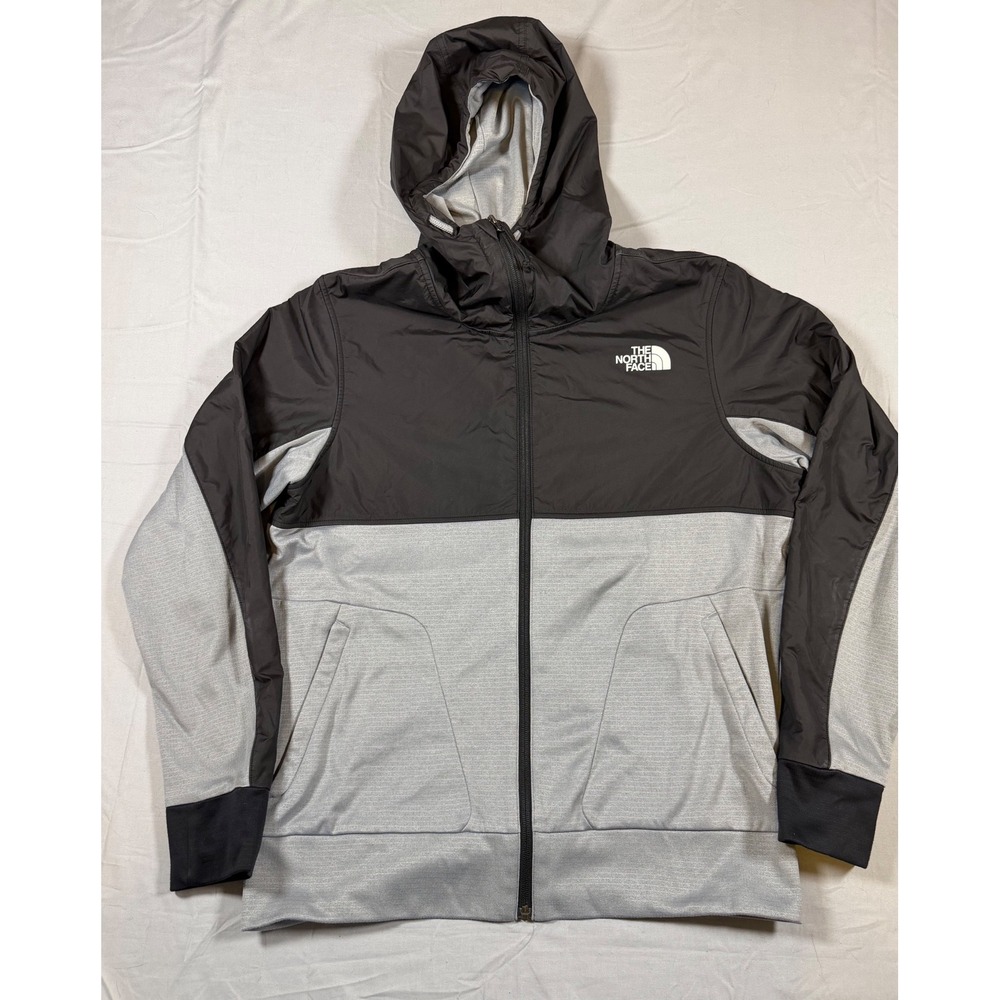 The North Face Mens Mountain Athletics Full Zip Hoodie Black Grey Medium